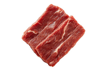 Obraz premium Meat Flank Cut Isolated on Transparent Background PNG Image.