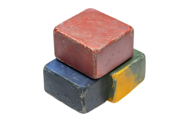Professional Cue Chalk Cube Isolated on Transparent Background PNG Image.