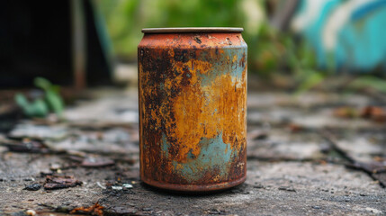 Food tin can packaging mockup, medium size.