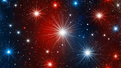 Fototapeta premium Vibrant Patriotic Design Featuring Glittering Stars and Bold Colors