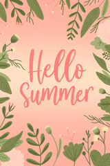 Hello Summer Floral Card
