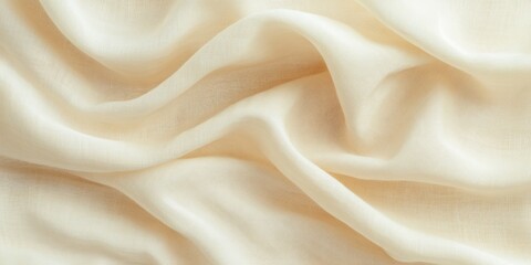Obraz premium Soft silk fabric in gentle tones flows gracefully across a surface, showcasing luxurious textures ideal for elegant interior design projects