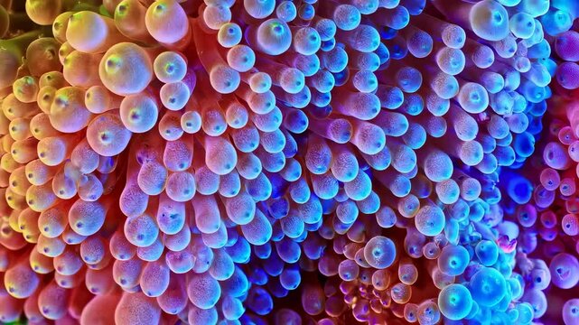 Close-Up of Neon Ricordea Coral