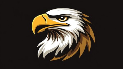 Fototapeta premium Eagle head graphic design, bold illustration, professional emblem, for logo or print