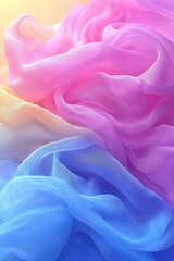 Obraz premium A close up of a colorful fabric with a yellow background