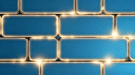 Abstract Teal and Gold Rectangular Pattern Background