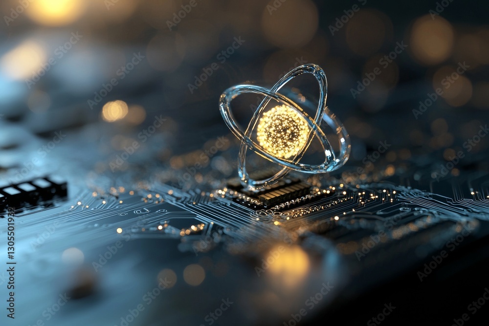 Poster a futuristic vision of quantum supercomputing and the internet of things is embodied in a stock imag