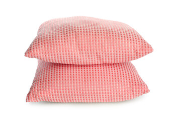 Pillows in red color isolated on white