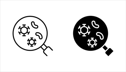 Simple Set of Bacteria Related Vector Line Icons. Contains such Icons as Virus, vector illustration on white background