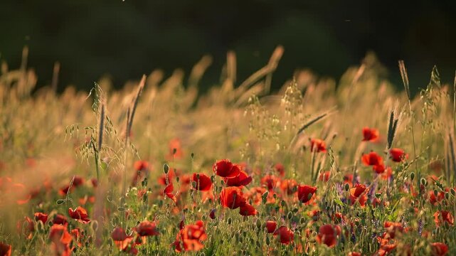 Mohnblumen im Feld, Sommer