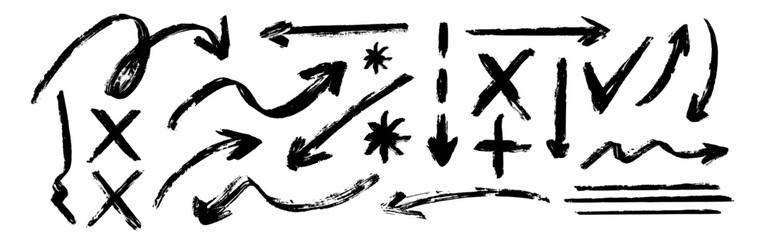 Arrow and Line Brush Set for Structured Designs