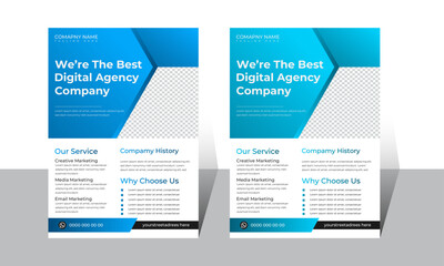 Obraz premium Corporate creative colorful business flyer template design set, abstract business flyer, vector template design or business poster template ,