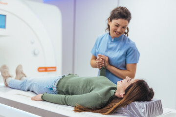 Fototapeta premium Healthcare Worker Providing Comfort During a Medical Procedure