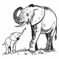 Obraz premium Elegant decorative flower border with a botanical composition, perfect for wedding invitations, greeting cards, and artistic designs. High-quality vector illustration.