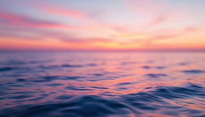 Fototapeta premium ocean-sunset-water-ripples-pink-sky