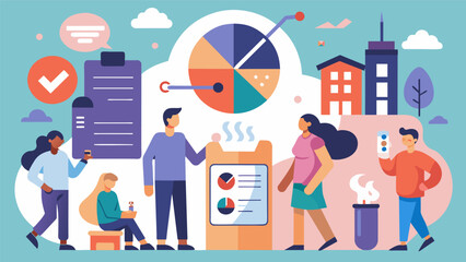 Through regular surveys and data collection public health agencies track risk behaviors such as smoking and physical inactivity providing valuable insights into the health. Vector illustration