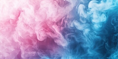 Fototapeta premium Colorful smoke background, Vape texture with pink and blue colors