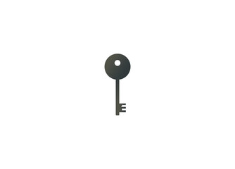 Vector illustration of antique key in minimalist style