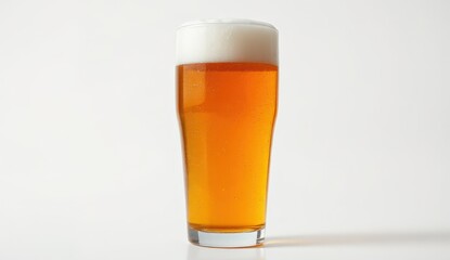 Freshly Poured Craft Beer in a Glass with Foamy Head for Beverage Lovers