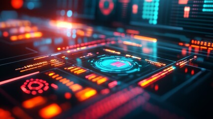 Obraz premium Futuristic digital interface design concept.