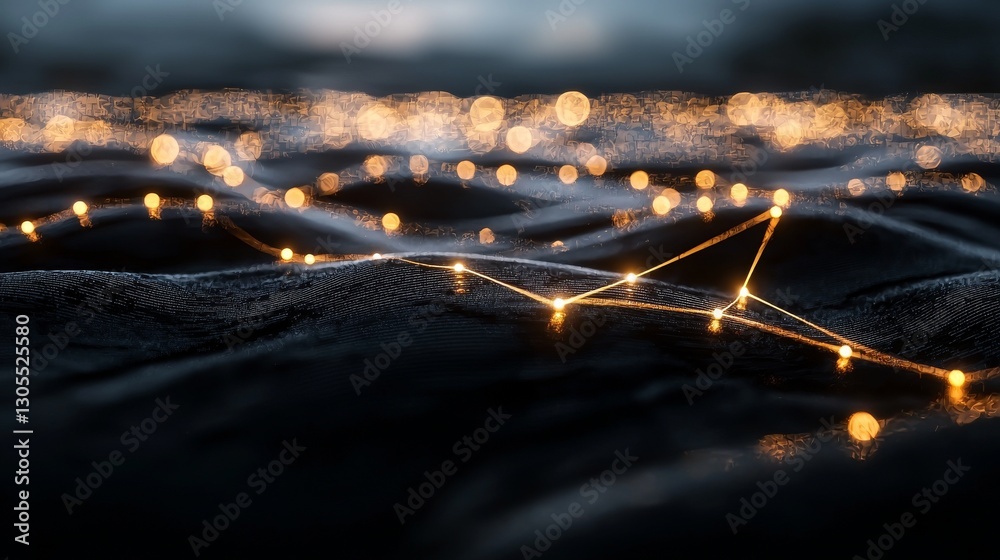 Poster a quantum computing system's abstract technology background features a cyber network grid and interc