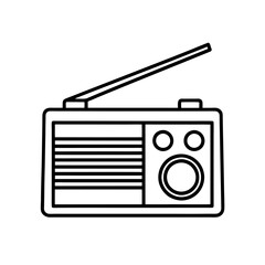 retro radio vector illustration