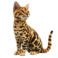 bengal cat 3D render