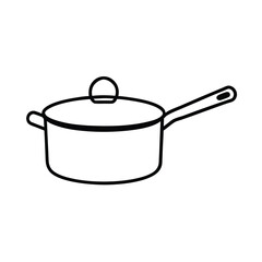 saucepan on a white background