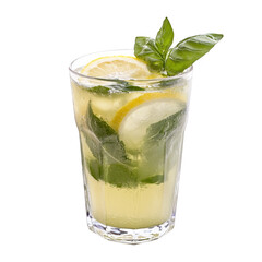 Refreshing Lemon Basil Iced Drink