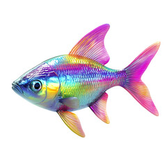 rainbow fish 3D render