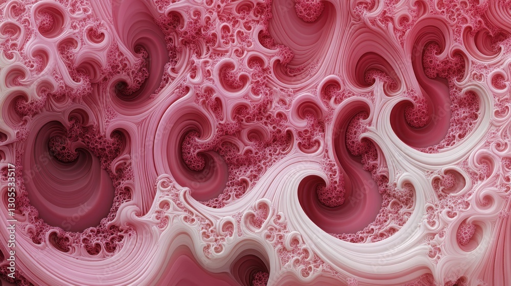 Poster Abstract swirling forms showing beautiful color variations and textures