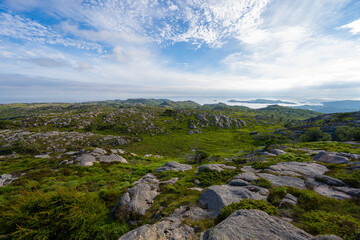 scenic rocky landscape with ocean view.