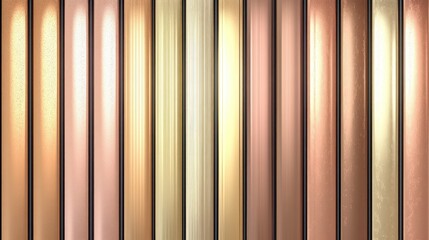 Vertical Metallic Panels with Varying Colors and Light Reflections