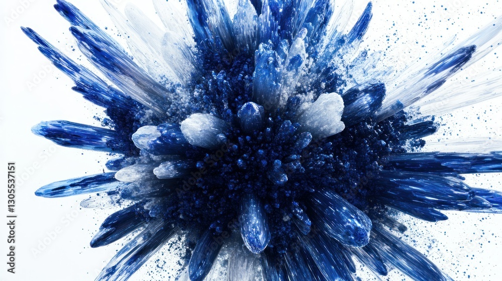 Poster a stunning artistic representation of an exploding crystal formation