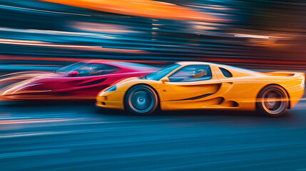 Speed, racing, moving car