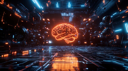 brain technology circuits artificial intelligence AI A.I. futuristic quantum computing