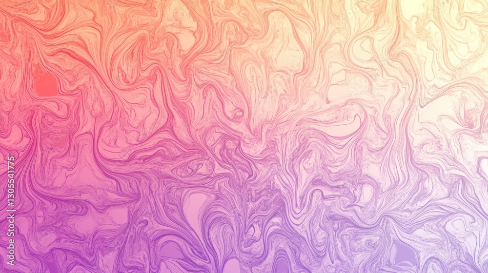 Poster Abstract Swirling Pattern of Mixed Colors and Flowing Lines