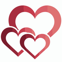 Interconnected Gradient Heart Design