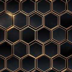 geometric gold pattern background on black