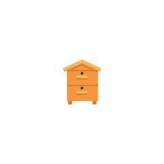 Bee box icon logo flat vector design
