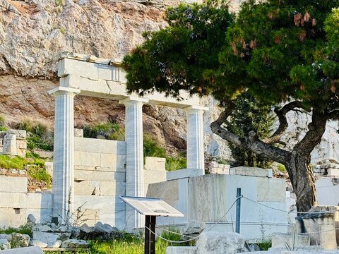 the asklepieion in athens, acropoilis, greece