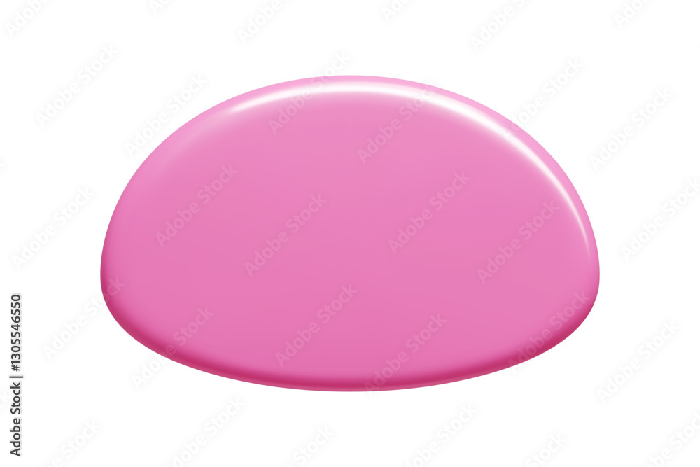 Aufkleber pink rounded 3d banner in vector format with elliptical shape and luminous surface. text background 