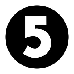 number 5 icon