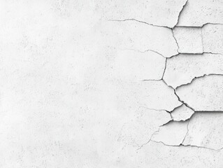Obraz premium Grey Cement Wall Texture with Cracks and Chaos for Background Use in Design Projects