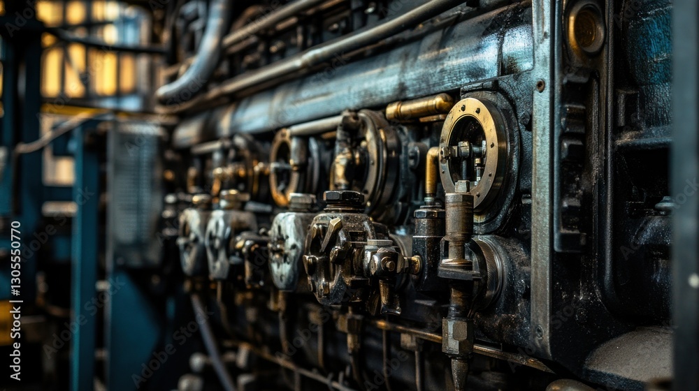 Poster An Industrial Machine Is Displaying Complex Mechanical Architecture And Design