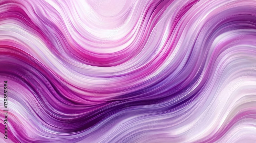 Poster swirling waves of pink purple and white create abstract pattern