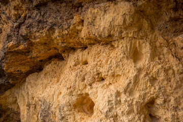 Cliff stone located part of the mountain rock