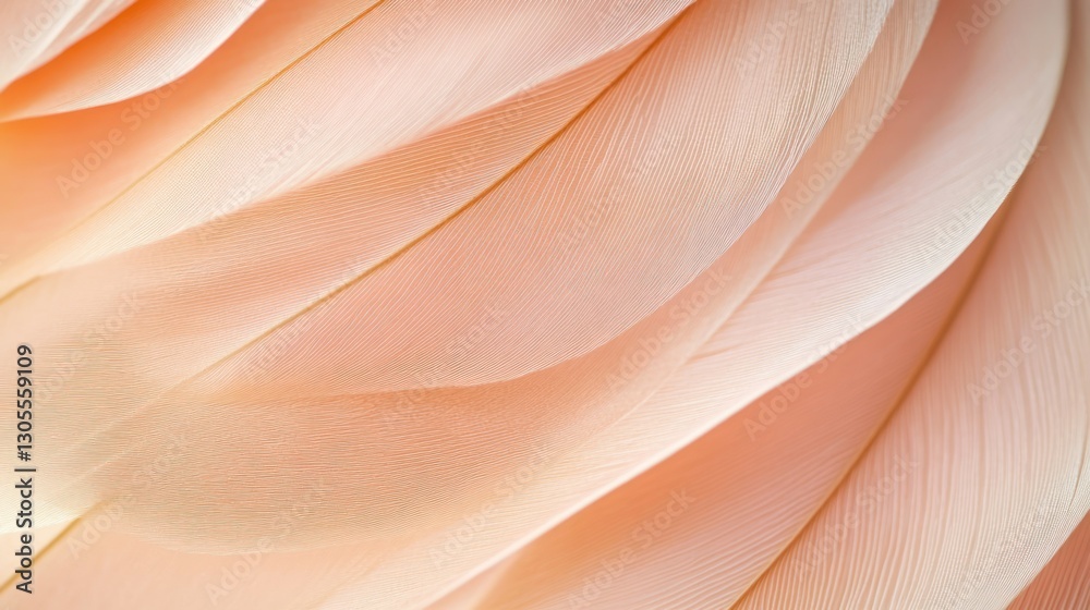 Poster The Close Up View of Soft Pink Feathers in Pattern