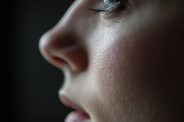 Trembling chin before crying . 