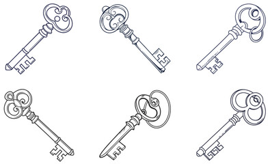School, Travel and Gym Lockers Vector Icon Set